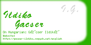 ildiko gacser business card